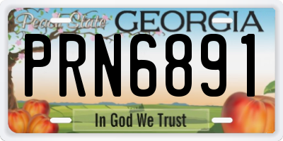 GA license plate PRN6891
