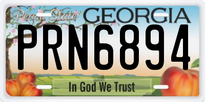 GA license plate PRN6894