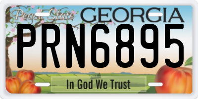 GA license plate PRN6895