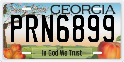 GA license plate PRN6899
