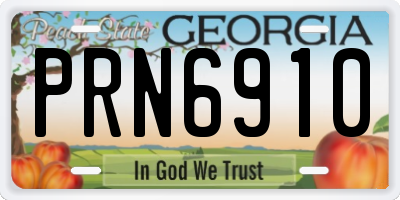 GA license plate PRN6910