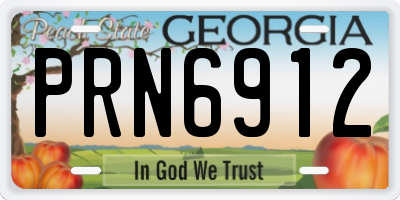 GA license plate PRN6912
