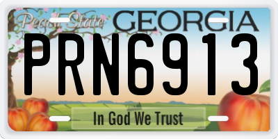 GA license plate PRN6913