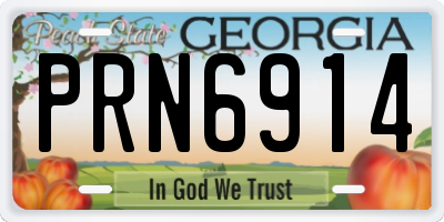 GA license plate PRN6914