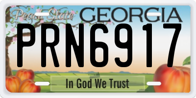 GA license plate PRN6917