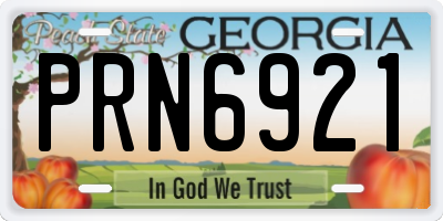 GA license plate PRN6921