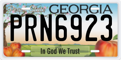 GA license plate PRN6923