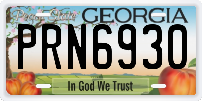 GA license plate PRN6930