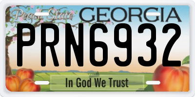 GA license plate PRN6932