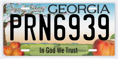 GA license plate PRN6939