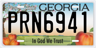 GA license plate PRN6941