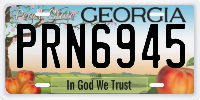 GA license plate PRN6945
