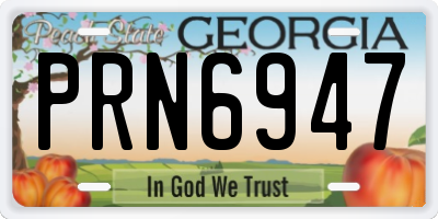 GA license plate PRN6947