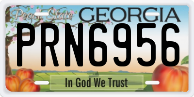GA license plate PRN6956