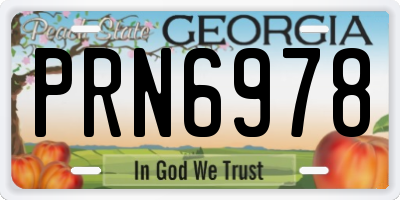 GA license plate PRN6978