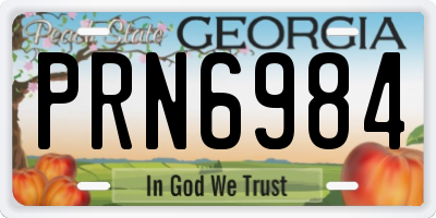 GA license plate PRN6984