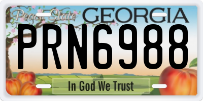 GA license plate PRN6988