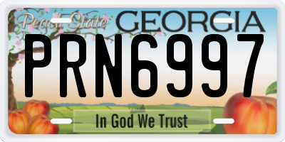 GA license plate PRN6997