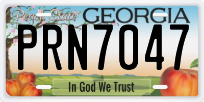 GA license plate PRN7047