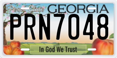 GA license plate PRN7048