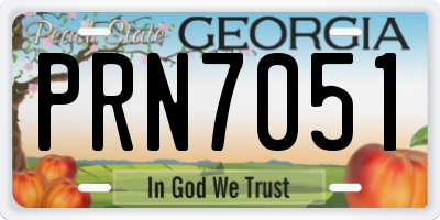 GA license plate PRN7051