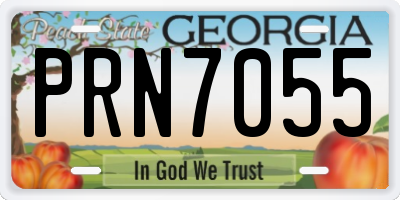 GA license plate PRN7055