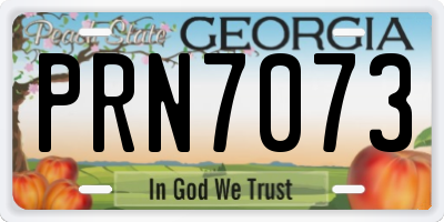 GA license plate PRN7073