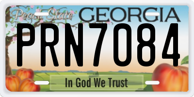 GA license plate PRN7084