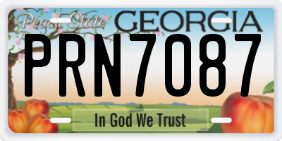 GA license plate PRN7087
