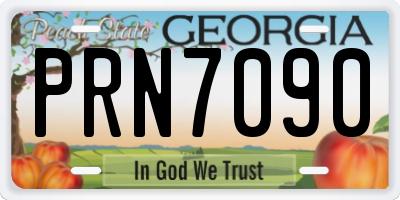GA license plate PRN7090