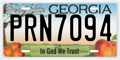 GA license plate PRN7094