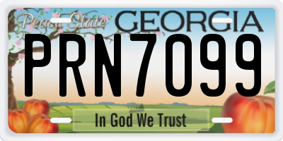 GA license plate PRN7099