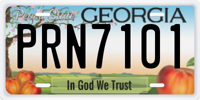 GA license plate PRN7101