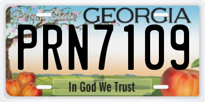 GA license plate PRN7109