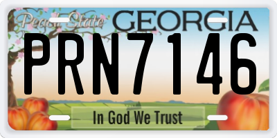 GA license plate PRN7146