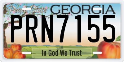 GA license plate PRN7155