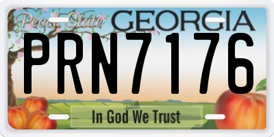 GA license plate PRN7176