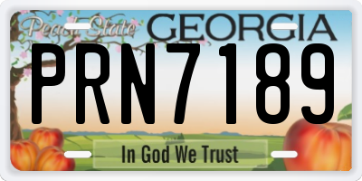 GA license plate PRN7189
