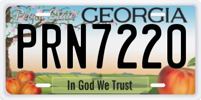 GA license plate PRN7220