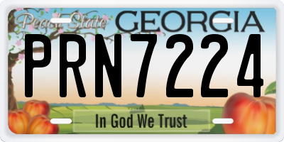 GA license plate PRN7224