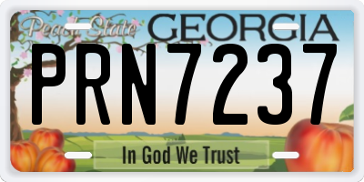 GA license plate PRN7237
