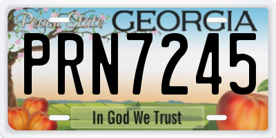 GA license plate PRN7245