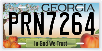 GA license plate PRN7264