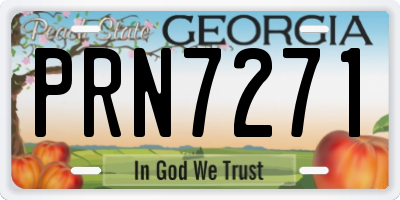 GA license plate PRN7271