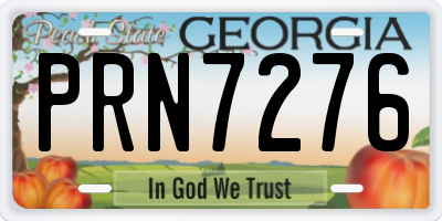 GA license plate PRN7276