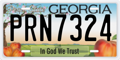 GA license plate PRN7324