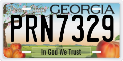 GA license plate PRN7329