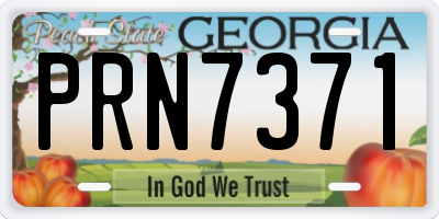 GA license plate PRN7371