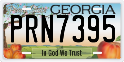 GA license plate PRN7395