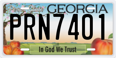 GA license plate PRN7401